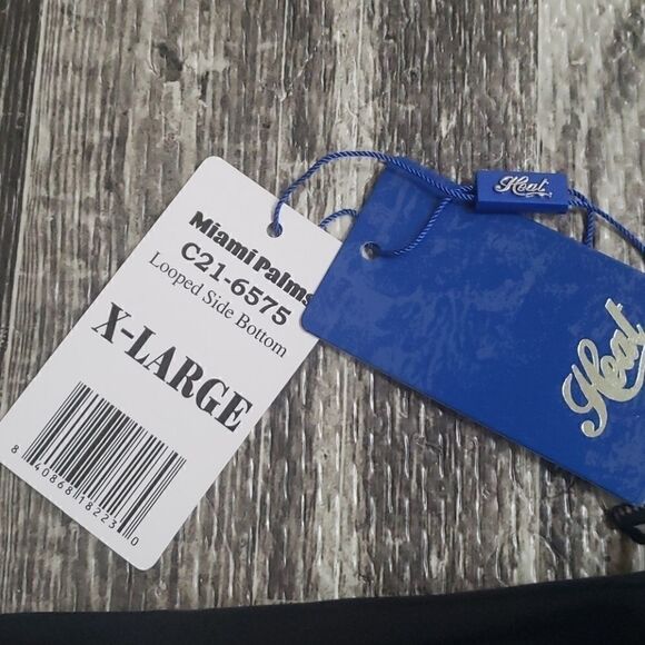 New! HEAT SWIMWEAR BLACK LOOPED SIDE SWIM BOTTOM - Picture 8 of 10